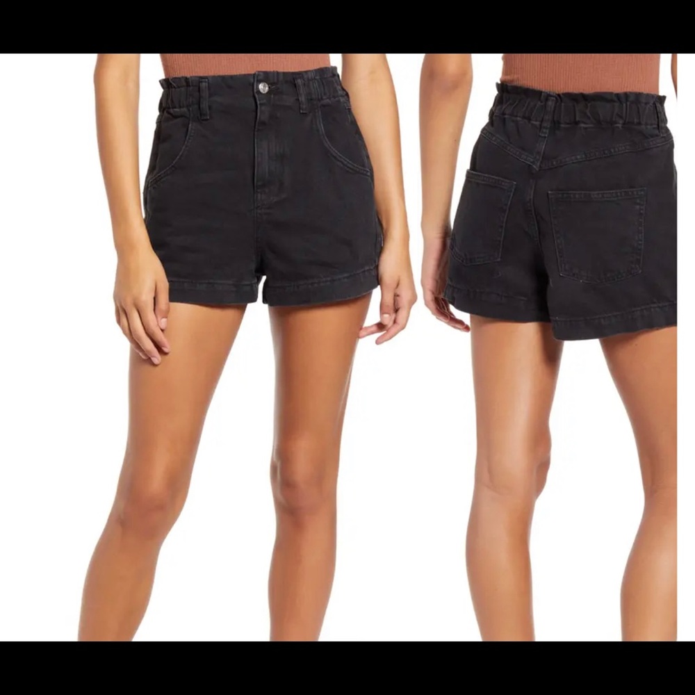 Top Shop Paperbag High Waist Nonstretch Denim SZ 10